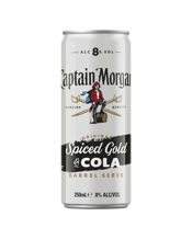 Captain Morgan Original Spiced Gold Rum And Cola 8% Cans 250ml  Can