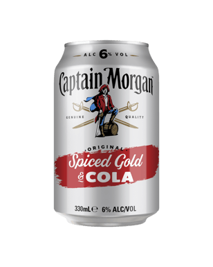Captain Morgan Original Spiced Gold Rum And Cola 6% Cans 330ml  Can