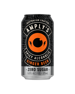 Amplys Ginger Beer 6.9% Zero Sugar Cans 375ml  Can