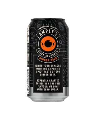 Amplys Ginger Beer 6.9% Zero Sugar Cans 375ml  Can