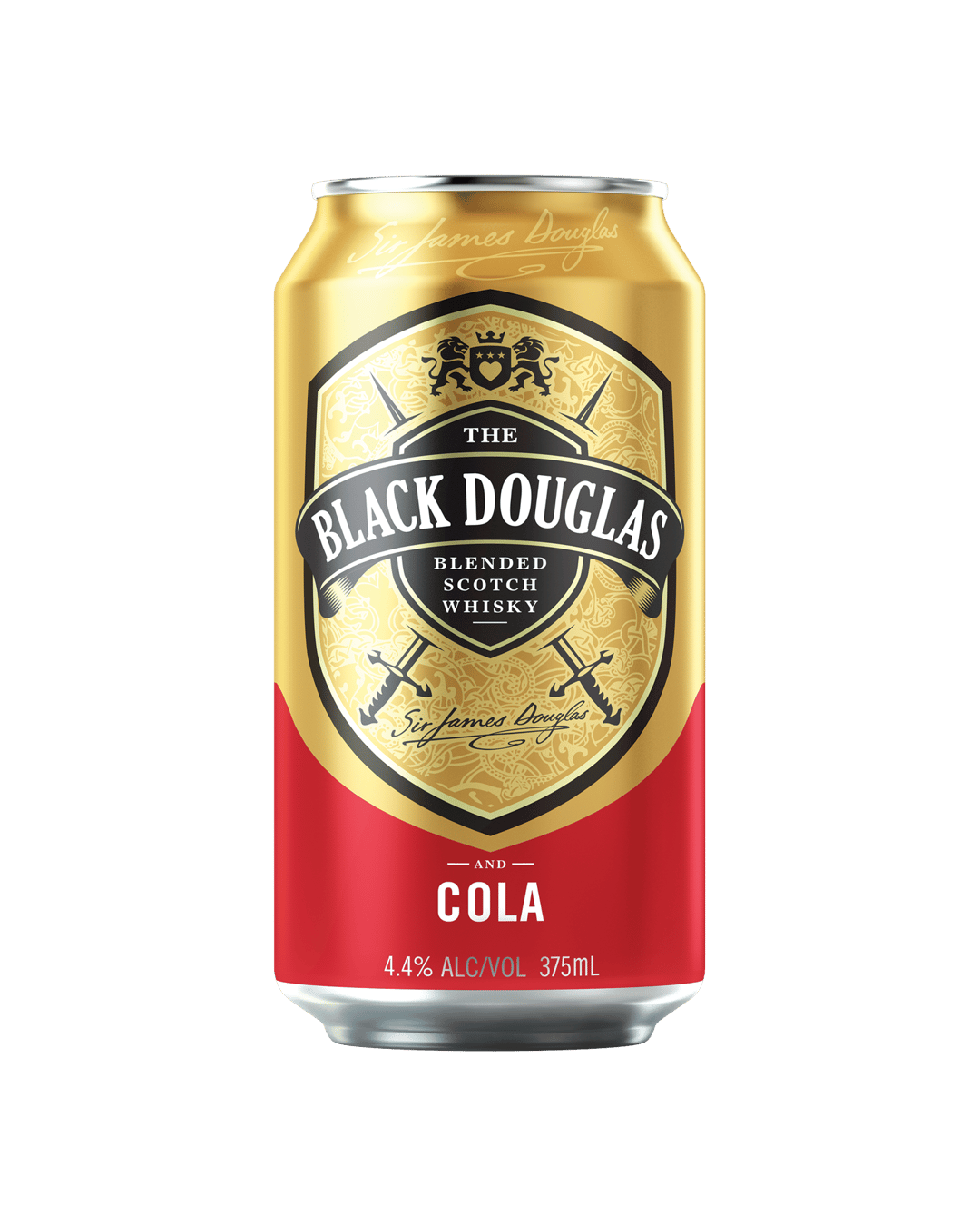 Black Douglas Whisky & Cola Cans 375mL