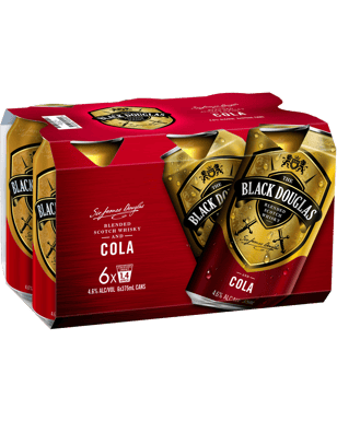 Black Douglas Whisky & Cola Cans 375ml  Can