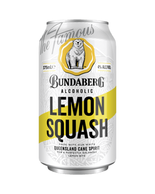Bundaberg Alcoholic Lemon Squash Cans 375ml  Can