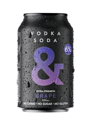 Ampersand Vodka Soda & Grape 6% Cans 330ml  Can