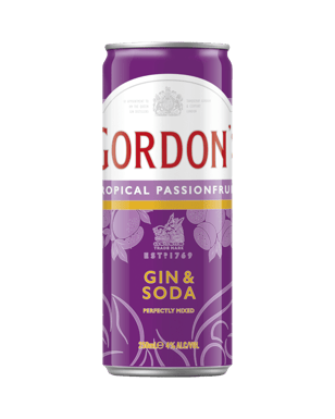Gordon's Tropical Passionfruit Gin & Soda Can 250ml  Can