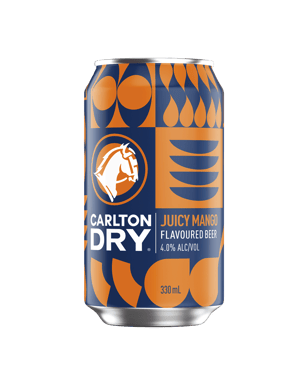 Carlton Dry Juicy Mango Flavoured Beer Cans 330ml  Can
