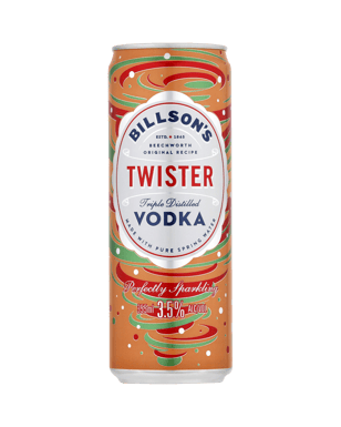 Billson’s Vodka With Twister Cans 355ml  Can