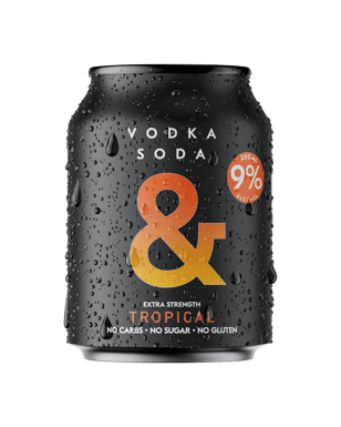 Ampersand Vodka Soda & Tropical Extra 9% Cans 250ml  Can