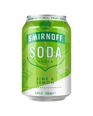 Smirnoff Fruit Soda Lime & Lemon Can 330ml  Can