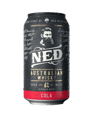 Ned Australian Whisky & Cola 6% 10 Pack Cans 375ml  Can