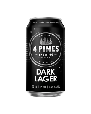 4 Pines Dark Lager Cans  375ml  Each