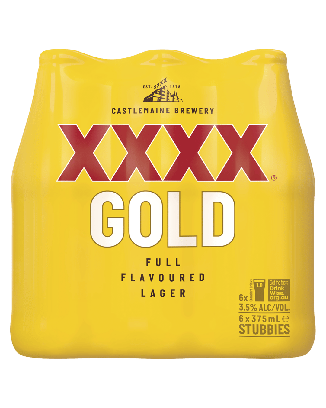 XXXX Gold Mid Strength Lager Bottles 375mLx6