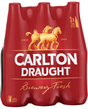 Carlton Draught 750ml  3 Pack