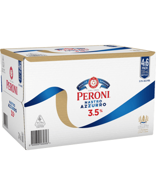 Peroni Nastro Azzurro Nastro Azzurro 3.5% Bottles 330ml  24 Case