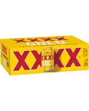 Xxxx Gold Mid Strength Lager Beer Cans 375ml  24 Case