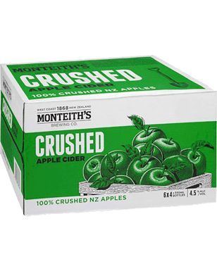 Monteith's Crushed Apple Cider 330ml  24 Case