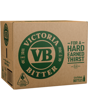 Victoria Bitter 750ml  12 Case