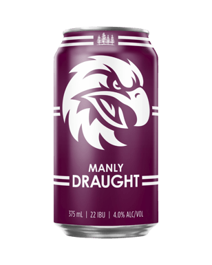 4 Pines Manly Warringah Sea Eagles Draught Cans 375ml  Can