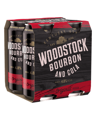 Woodstock Bourbon & Cola Cans 440ml  4 Pack