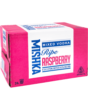 Mishka Vodka Ripe Raspberry Bottles 275ml  24 Case