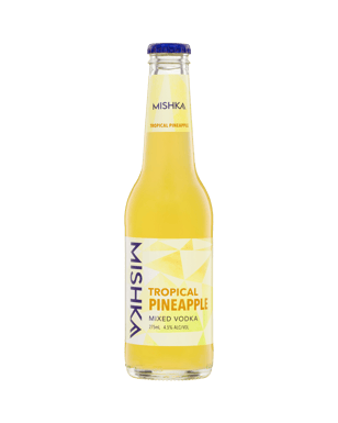 Mishka Vodka Tropical Pineapple Bottles 275ml  Bottle