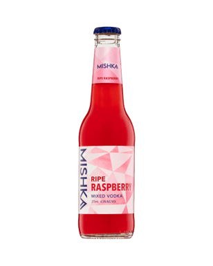 Mishka Vodka Ripe Raspberry Bottles 275ml  Bottle