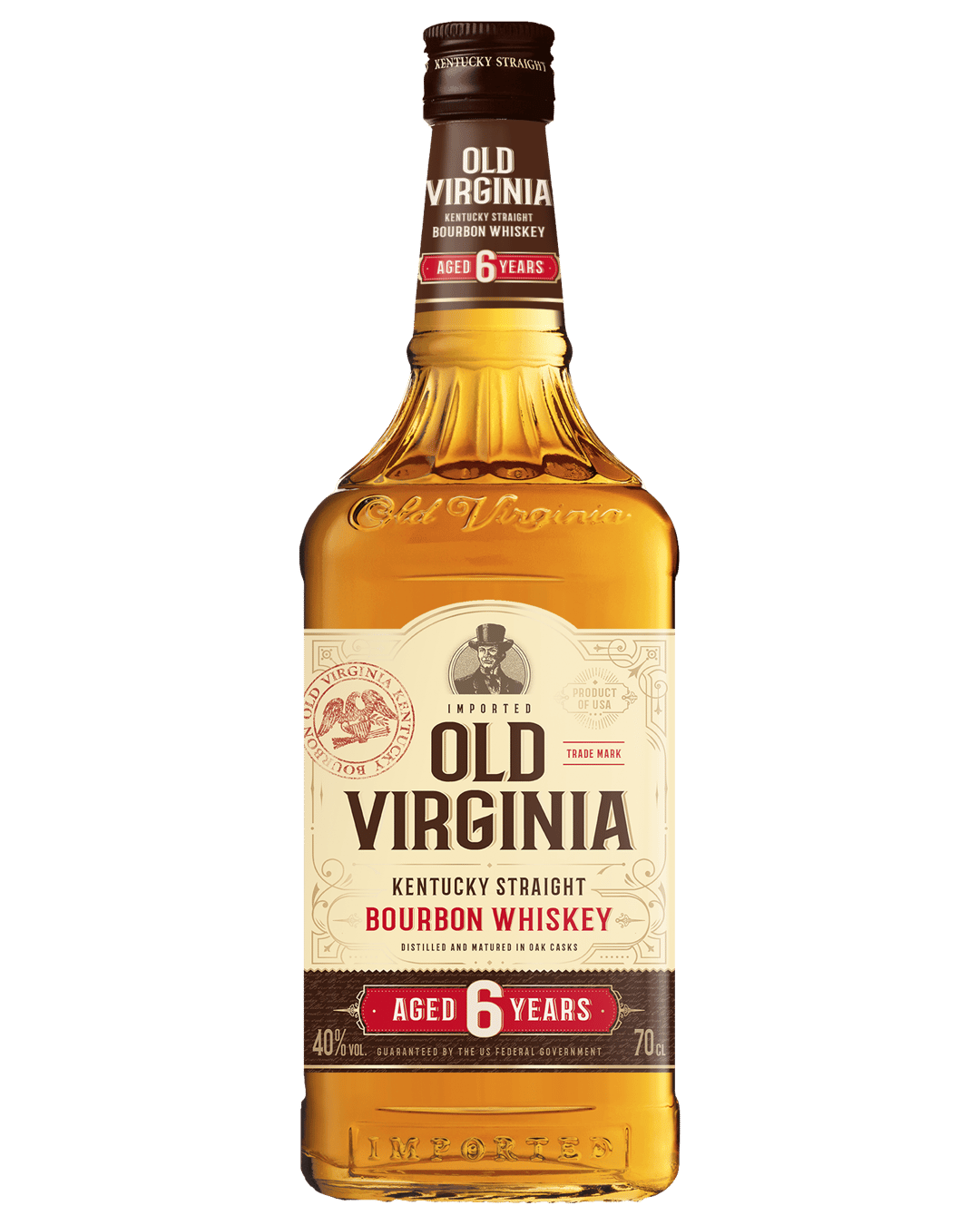 Old Virginia 6 Year Old Kentucky Straight Bourbon Whiskey 700mL
