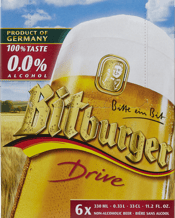Bitburger Drive 0% Alcohol 330ml  6 Pack