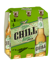 Miller Chill With Lime Lager Bottles 330ml  6 Pack