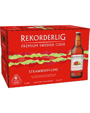 Rekorderlig Premium Strawberry & Lime Cider 500ml  15 Case