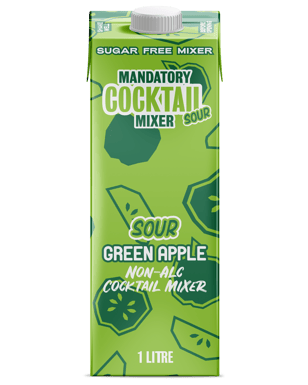 Mandatory Spirit Co. Sour Green Apple Cocktail Mixer 1l  Bottle