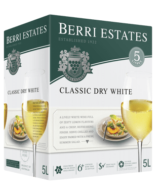 Berri Estates Classic Dry White Cask 5l  Each