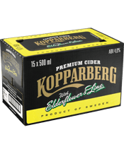 Kopparberg Elderflower & Lime Cider 500ml  15 Case