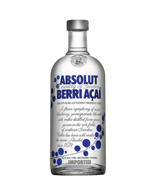 Absolut Berri Acai Vodka 700ml  Bottle