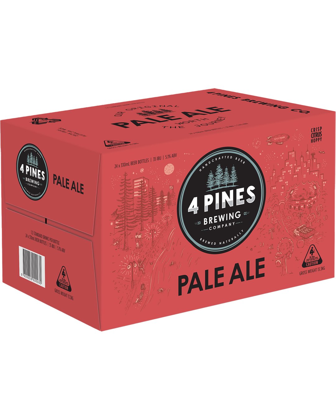Buy 4 Pines Pale Ale Bottles 330ml online with (sameday FREE delivery