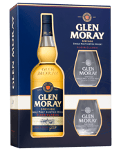 Glen Moray Classic Single Malt Scotch Whisky Glasses Gift Pac  Bottle