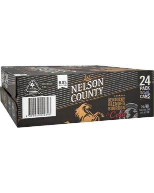 Nelson County 6% Bourbon & Cola Cans 375ml  24 Case
