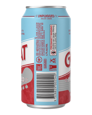 Mountain Goat Unplugged Helles Lager 4.7% Cans 375ml  Can