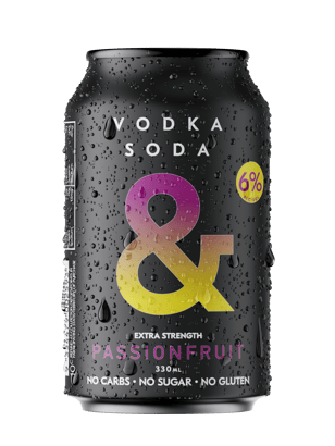 Ampersand Vodka Soda & Passionfruit 6% Cans 330ml  Can