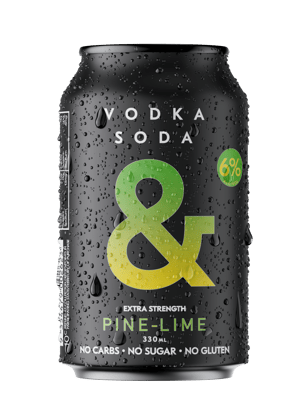 Ampersand Vodka Soda & Pine Lime 6% Cans 330ml  Can