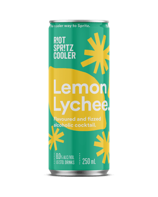 Riot Spritz Lemon Lychee Cans 250ml  Can