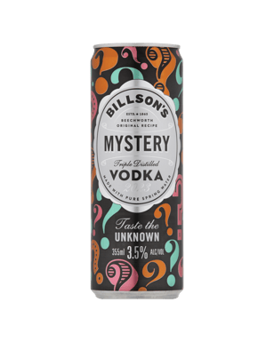 Billson’s Vodka With Mystery Flavour Cans 355ml  Can