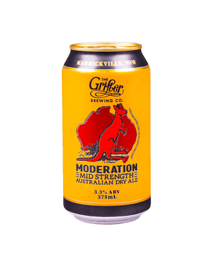 The Grifter Brewing Co Moderation Mid Strength Beer Cans 375ml  Can