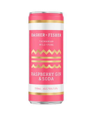 Dasher + Fisher Raspberry Gin & Soda Cans 250ml  Can