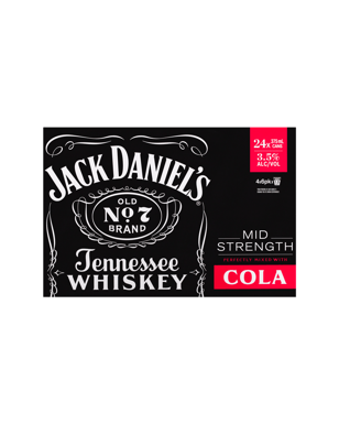 Jack Daniel's One Standard Tennessee Whiskey & Cola Cans 375ml  Can