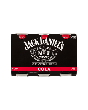 Jack Daniel's One Standard Tennessee Whiskey & Cola Cans 375ml  Can