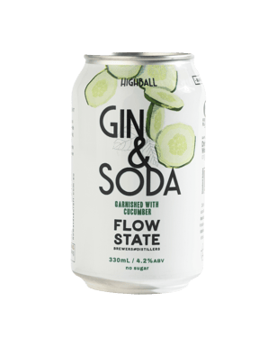 Flowstate Brewers & Distillers Highball Gin & Soda Cans 330ml  Can
