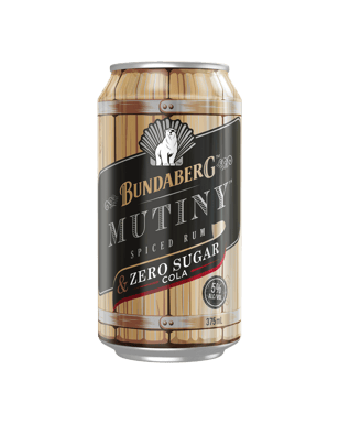 Bundaberg Mutiny Spiced Rum & Zero Sugar Cola Cans 375ml  Can