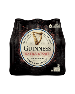 Guinness Extra Stout Bottles 375ml  6 Pack