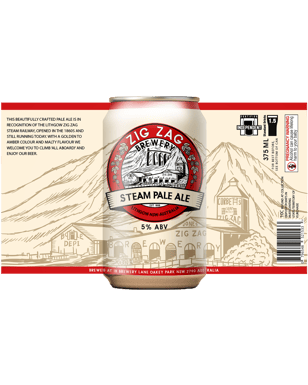 Zig Zag Brewery Steam Pale Ale Can 375ml  Can